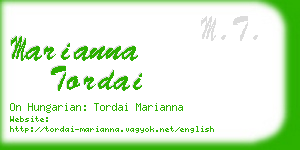 marianna tordai business card